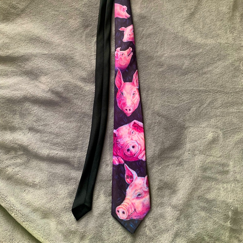 Harley Davidson Ralph Marlin 1989 Tie Rare Vintage Artsy